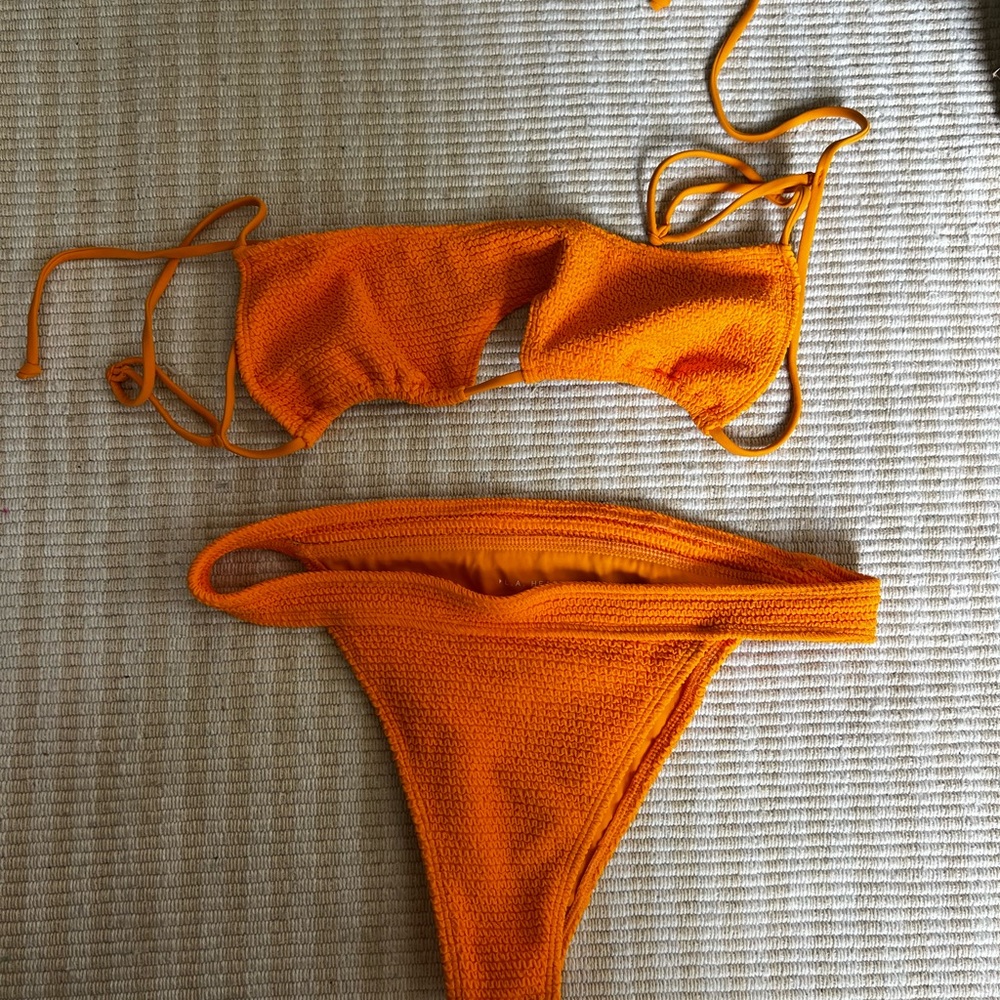La Hearts Bright Orange Swimwear